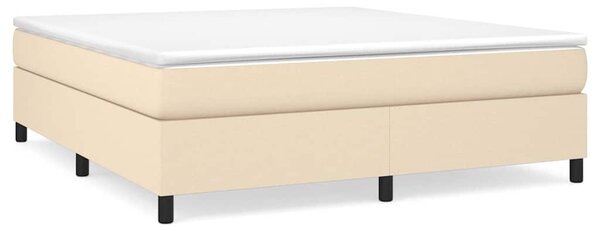 Rám postele s boxspringem krémový 160 x 200 cm textil 3120875