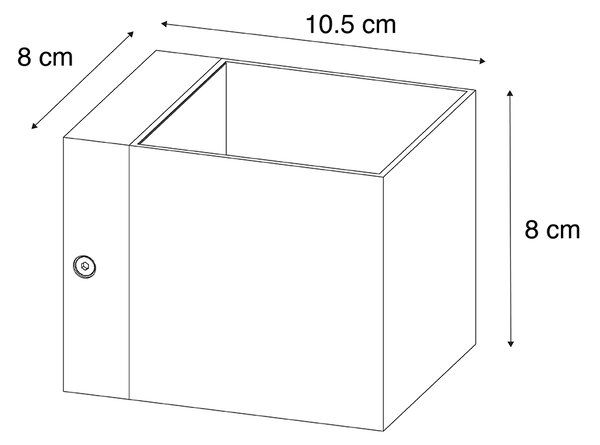 Sada 4 chytrých nástěnných lamp tmavě bronzová 8 cm vč. WiFi G9 - Transfer