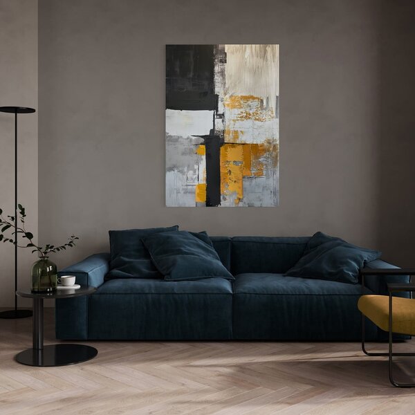Obraz s ručně malovanými prvky na plátně 70x100 cm Jade – Styler