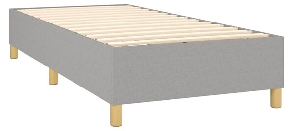 Box spring postel s matrací světle šedá 90x190 cm textil 3131873