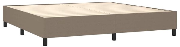 Box spring postel s matrací a LED taupe 200x200 cm textil 3134905