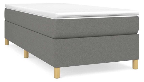 Rám postele s boxspringem tmavě šedá 90 x 190 cm textil 3120922