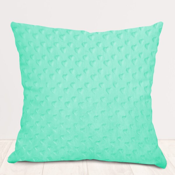 Biante Dětský povlak na polštář Minky 3D srdíčka MKS-002 Mintový 30 x 50 cm