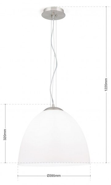 Orion HL6-1544/1A Závěsné svítidlo CONE bílé průměr 40cm