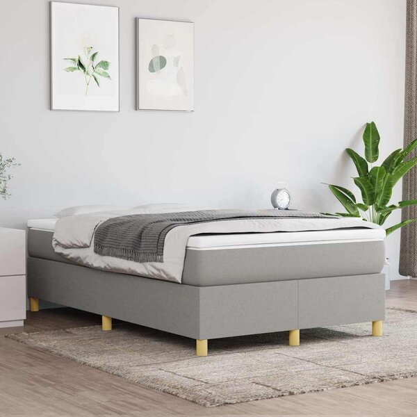 Rám postele s boxspringem světle šedá 120 x 200 cm textil 3120945