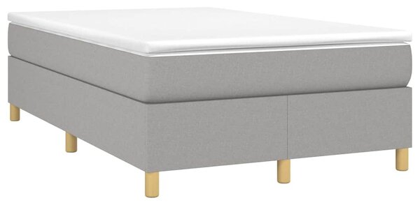 Rám postele s boxspringem světle šedá 120 x 200 cm textil 3120945