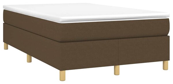 Rám postele s boxspringem tmavě hnědá 120 x 200 cm textil 3120948