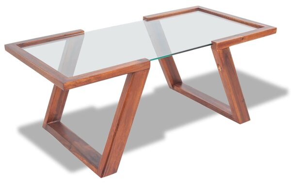 Konferenční stolek masivní akáciové dřevo hnědé 100x50x40 cm