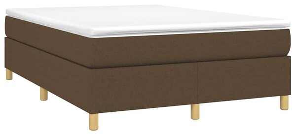 Rám postele s boxspringem tmavě hnědý 140 x 190 cm textil 3120956