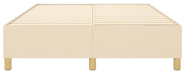 Rám postele s boxspringem krémový 140 x 190 cm textil 3120958