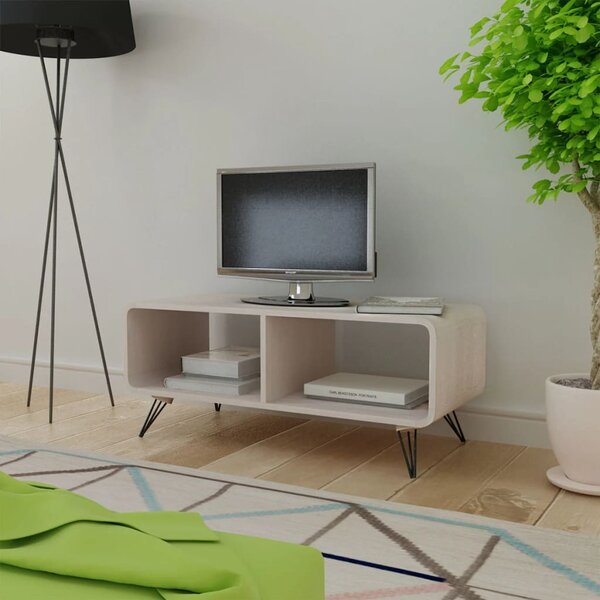 TV stolek 90 x 39 x 38,5 cm dřevěný šedý