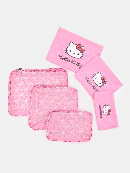 Sinsay - Sada cestovních organizérů Hello Kitty - růžová