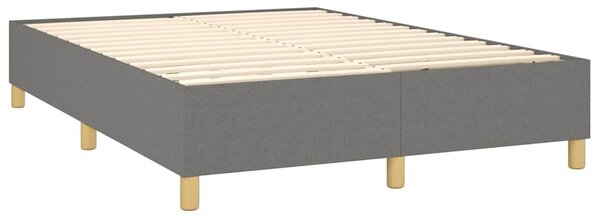 Box spring postel s matrací a LED tmavě šedá 140x200 cm textil 3135278