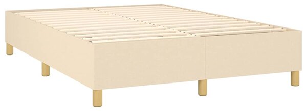 Rám postele s boxspringem krémový 140 x 190 cm textil 3120958