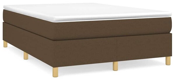 Rám postele s boxspringem tmavě hnědý 140 x 190 cm textil 3120956