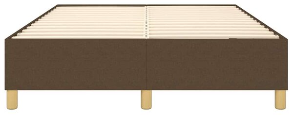 Rám postele s boxspringem tmavě hnědý 140 x 190 cm textil 3120956