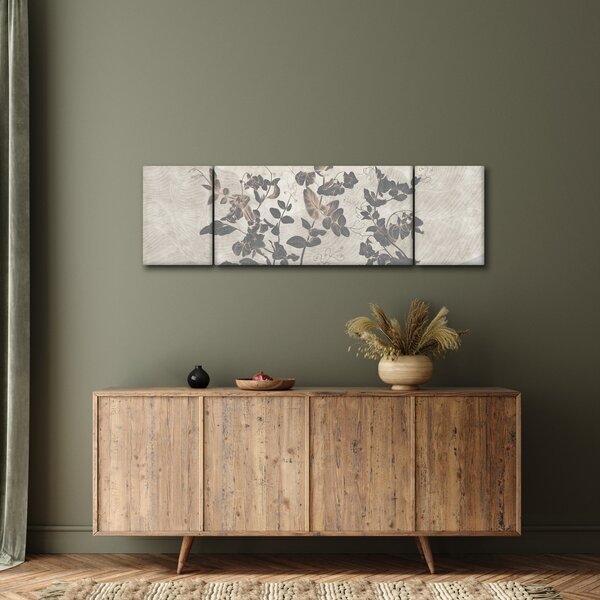 Obraz - Texturované listy (170x50 cm)