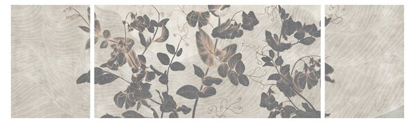 Obraz - Texturované listy (170x50 cm)