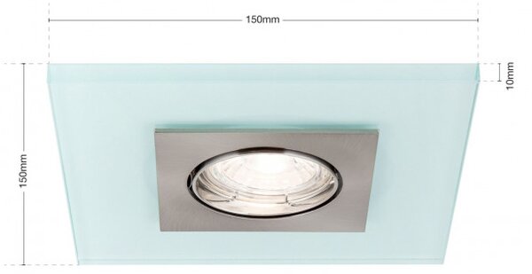 Orion STR10-418-W Dekorativní skleněný rámeček - vestavné svítidlo GLASS FRAME bílý