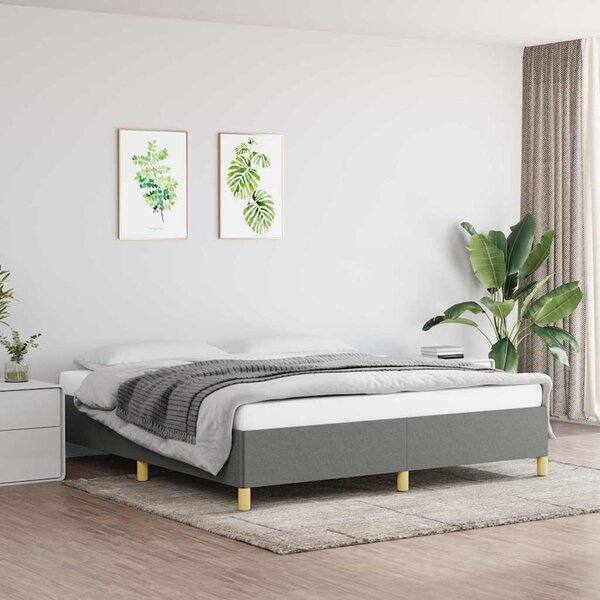 Rám postele s boxspringem tmavě šedý 160 x 200 cm textil 3120970