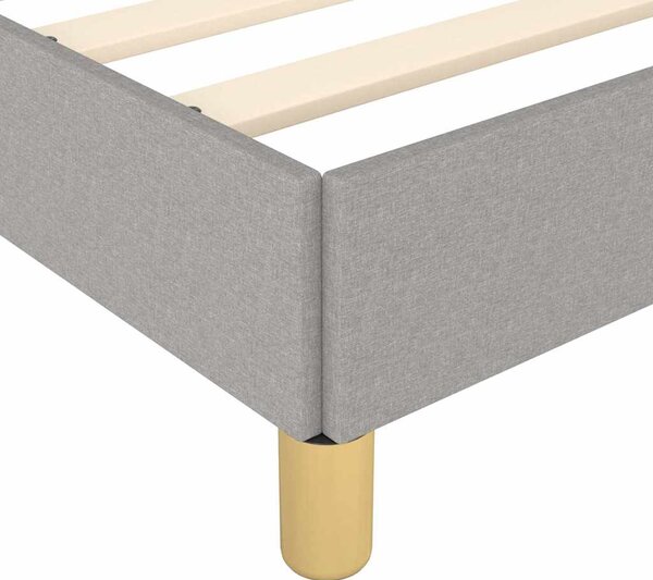 Rám postele s boxspringem světle šedý 160 x 200 cm textil 3120969
