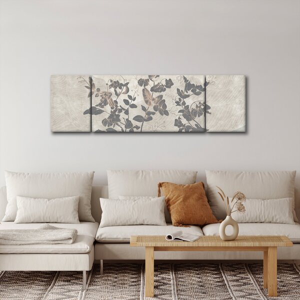 Obraz - Texturované listy (170x50 cm)