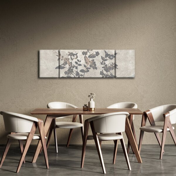 Obraz - Texturované listy (170x50 cm)