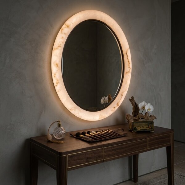 Richmond Zrcadlo s LED osvětlením Oravelle Ø80 cm