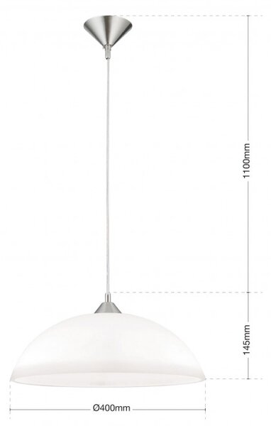 Orion HL6-1524/1S Závěsné svítidlo SUSANNE SATIN průměr 40cm