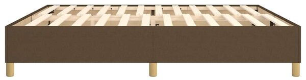 Rám postele s boxspringem tmavě hnědý 200 x 200 cm textil 3120988