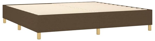 Rám postele s boxspringem tmavě hnědý 200 x 200 cm textil 3120988