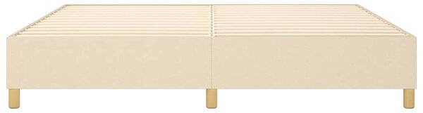 Rám postele s boxspringem krémový 200 x 200 cm textil 3120990