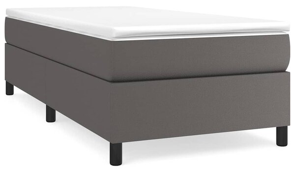 Rám postele s boxspringem šedý 90 x 190 cm umělá kůže 3121021