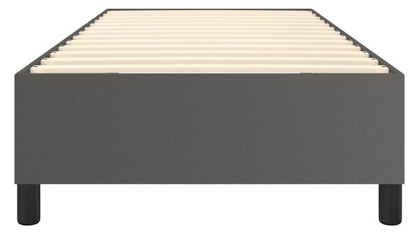 Rám postele s boxspringem šedý 90 x 190 cm umělá kůže 3121021
