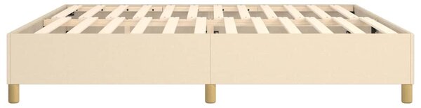 Rám postele s boxspringem krémový 200 x 200 cm textil 3120990