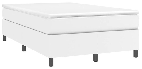 Rám postele s boxspringem bílý 120 x 200 cm umělá kůže 3121036