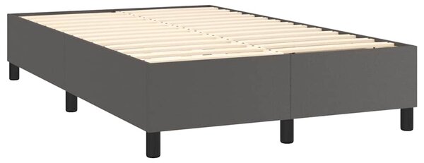 Rám postele s boxspringem šedý 120 x 200 cm umělá kůže 3121039
