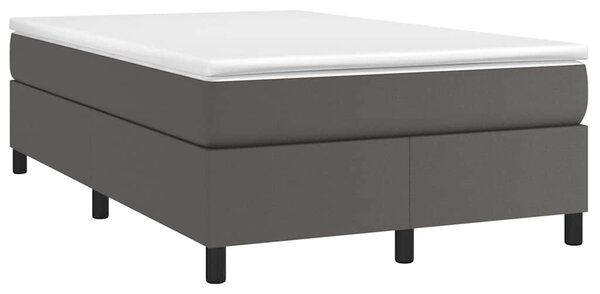 Rám postele s boxspringem šedý 120 x 200 cm umělá kůže 3121039