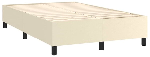 Rám postele s boxspringem krémový 120x200 cm umělá kůže 3121037