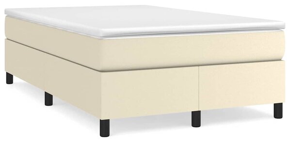 Rám postele s boxspringem krémový 120x200 cm umělá kůže 3121037