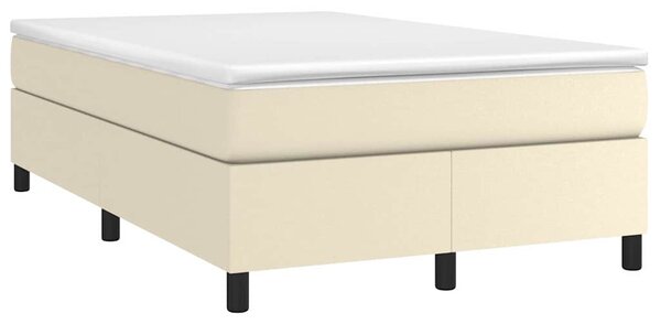 Rám postele s boxspringem krémový 120x200 cm umělá kůže 3121037