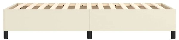 Rám postele s boxspringem krémový 90 x 190 cm umělá kůže 3121019
