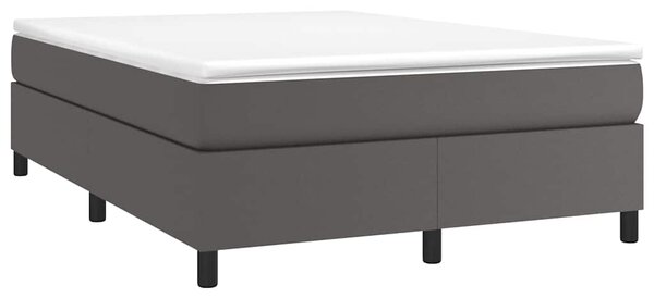 Rám postele s boxspringem šedá 140 x 200 cm umělá kůže 3121051