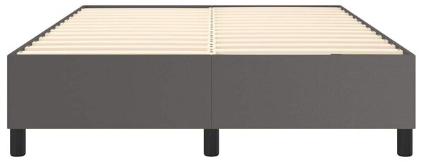Rám postele s boxspringem šedá 140 x 200 cm umělá kůže 3121051