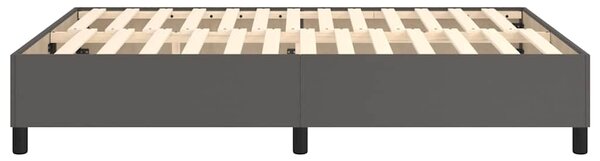 Rám postele s boxspringem šedá 140 x 200 cm umělá kůže 3121051