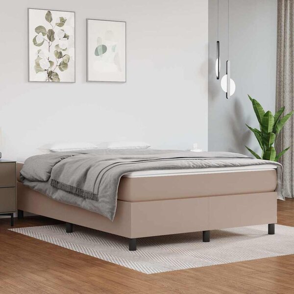 Rám postele s boxspringem cappuccino 140x190 cm umělá kůže 3121046