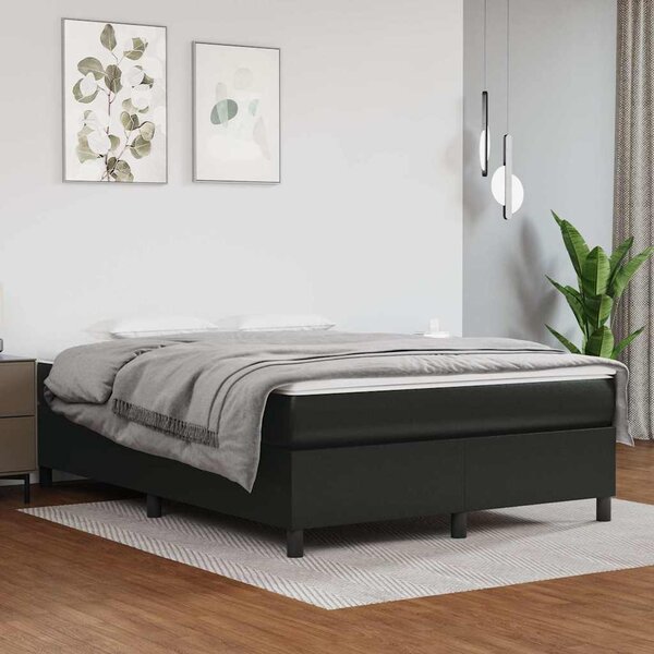 Rám postele s boxspringem černá 140 x 190 cm umělá kůže 3121041