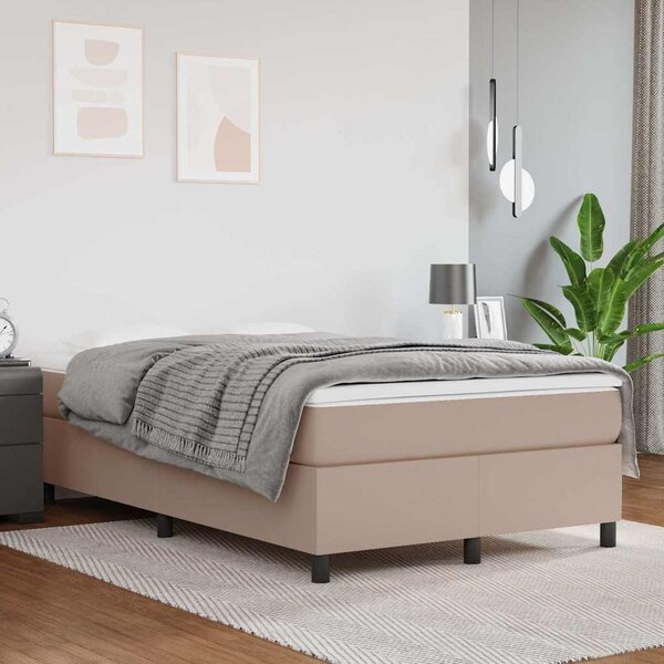 Rám postele s boxspringem cappuccino 120x200 cm umělá kůže 3121040