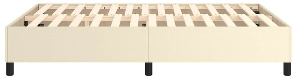 Rám postele s boxspringem krémová 140 x 190 cm umělá kůže 3121043