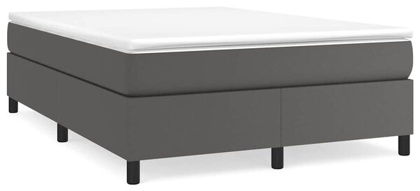 Rám postele s boxspringem šedá 140 x 200 cm umělá kůže 3121051